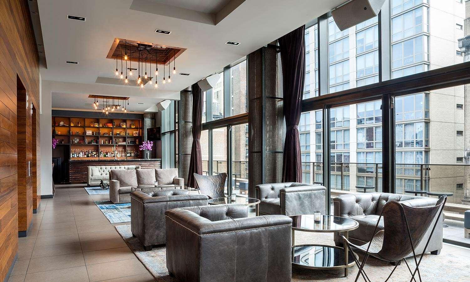 Отель Royalton Park Avenue Нью-Йорк Экстерьер фото The 12th floor lounge at the InterContinental